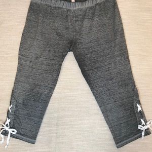 Heather Grey Soft Cropped Sweatpants